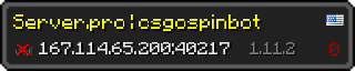 Userbar 320x64 in minecraft style for 167.114.65.200:40217
