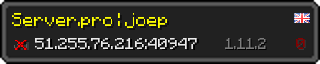 Userbar 320x64 in Minecraft-Stil für den Server 51.255.76.216:40947