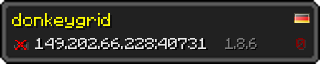 Userbar 320x64 in Minecraft-Stil für den Server 149.202.66.228:40731