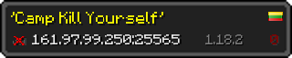 Userbar 320x64 in minecraft style for 161.97.99.250:25565