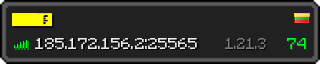 Userbar 320x64 in minecraft style for 185.172.156.2:25565