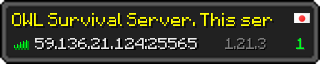 Userbar 320x64 in Minecraft-Stil für den Server 59.136.21.124:25565