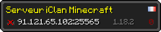 Userbar 320x64 in minecraft style for 91.121.65.102:25565