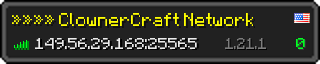 Userbar 320x64 in minecraft style for 149.56.29.168:25565