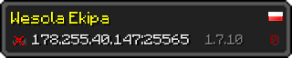 Userbar 320x64 in Minecraft-Stil für den Server 178.255.40.147:25565