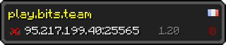 Userbar 320x64 in minecraft style for 95.217.199.40:25565