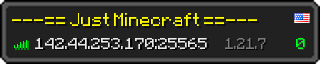 Userbar 320x64 in Minecraft-Stil für den Server 142.44.253.170:25565