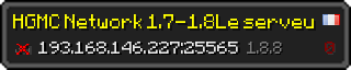 Userbar 320x64 in minecraft style for 193.168.146.227:25565