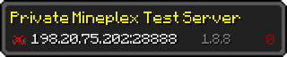 Userbar 320x64 in minecraft style for 198.20.75.202:28888