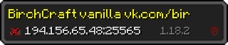 Userbar 320x64 in minecraft style for 194.156.65.48:25565