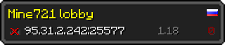 Userbar 320x64 in minecraft style for 95.31.2.242:25577