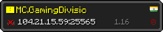 Userbar 320x64 in minecraft style for 104.21.15.59:25565