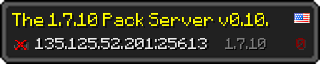 Userbar 320x64 in Minecraft-Stil für den Server 135.125.52.201:25613