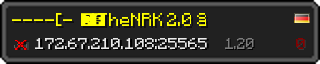 Userbar 320x64 in Minecraft-Stil für den Server 172.67.210.108:25565