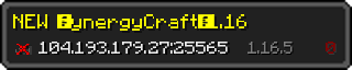 Userbar 320x64 in Minecraft-Stil für den Server 104.193.179.27:25565