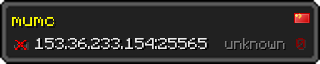 Userbar 320x64 in minecraft style for 153.36.233.154:25565