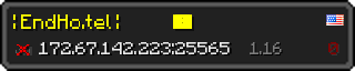 Userbar 320x64 in minecraft style for 172.67.142.223:25565