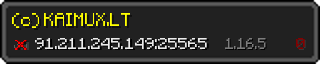 Userbar 320x64 in Minecraft-Stil für den Server 91.211.245.149:25565