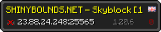 Userbar 320x64 in minecraft style for 23.88.24.248:25565