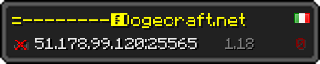 Userbar 320x64 in minecraft style for 51.178.99.120:25565