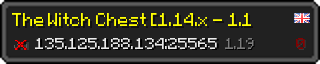 Userbar 320x64 in minecraft style for 135.125.188.134:25565