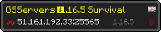 Userbar 320x64 in minecraft style for 51.161.192.33:25565