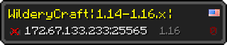 Userbar 320x64 in Minecraft-Stil für den Server 172.67.133.233:25565