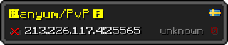 Userbar 320x64 in minecraft style for 213.226.117.4:25565