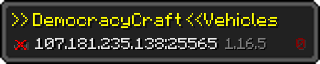 Userbar 320x64 in Minecraft-Stil für den Server 107.181.235.138:25565