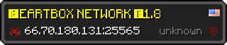 Userbar 320x64 in Minecraft-Stil für den Server 66.70.180.131:25565