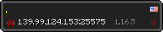 Userbar 320x64 in minecraft style for 139.99.124.153:25575