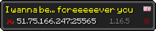 Userbar 320x64 in Minecraft-Stil für den Server 51.75.166.247:25565