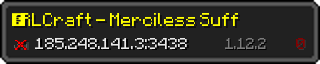 Userbar 320x64 in Minecraft-Stil für den Server 185.248.141.3:3438