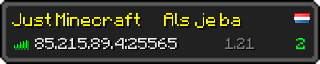 Userbar 320x64 in minecraft style for 85.215.89.4:25565