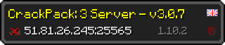 Userbar 320x64 in minecraft style for 51.81.26.245:25565