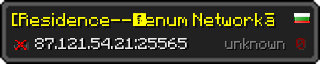 Userbar 320x64 in minecraft style for 87.121.54.21:25565