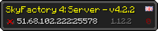 Userbar 320x64 in minecraft style for 51.68.102.222:25578