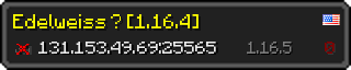 Userbar 320x64 in minecraft style for 131.153.49.69:25565