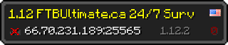 Userbar 320x64 in minecraft style for 66.70.231.189:25565