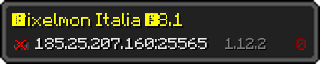Userbar 320x64 in minecraft style for 185.25.207.160:25565
