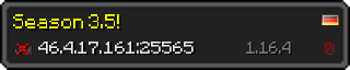 Userbar 320x64 in minecraft style for 46.4.17.161:25565