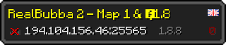 Userbar 320x64 in minecraft style for 194.104.156.46:25565