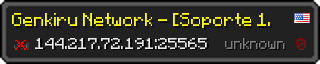 Userbar 320x64 in Minecraft-Stil für den Server 144.217.72.191:25565