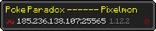 Userbar 320x64 in Minecraft-Stil für den Server 185.236.138.107:25565