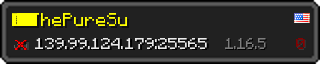 Userbar 320x64 in minecraft style for 139.99.124.179:25565