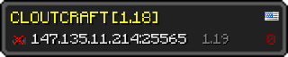 Userbar 320x64 in minecraft style for 147.135.11.214:25565