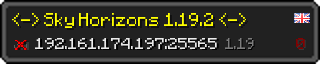 Userbar 320x64 in minecraft style for 192.161.174.197:25565