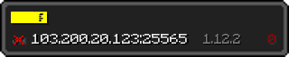 Userbar 320x64 in Minecraft-Stil für den Server 103.200.20.123:25565