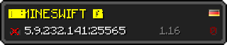 Userbar 320x64 in Minecraft-Stil für den Server 5.9.232.141:25565