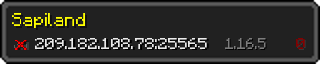 Userbar 320x64 in minecraft style for 209.182.108.78:25565